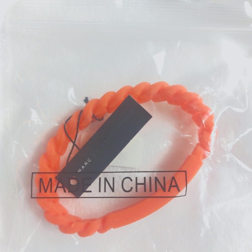 Marc Jacobs Florescent Orange Silicone Bracelet